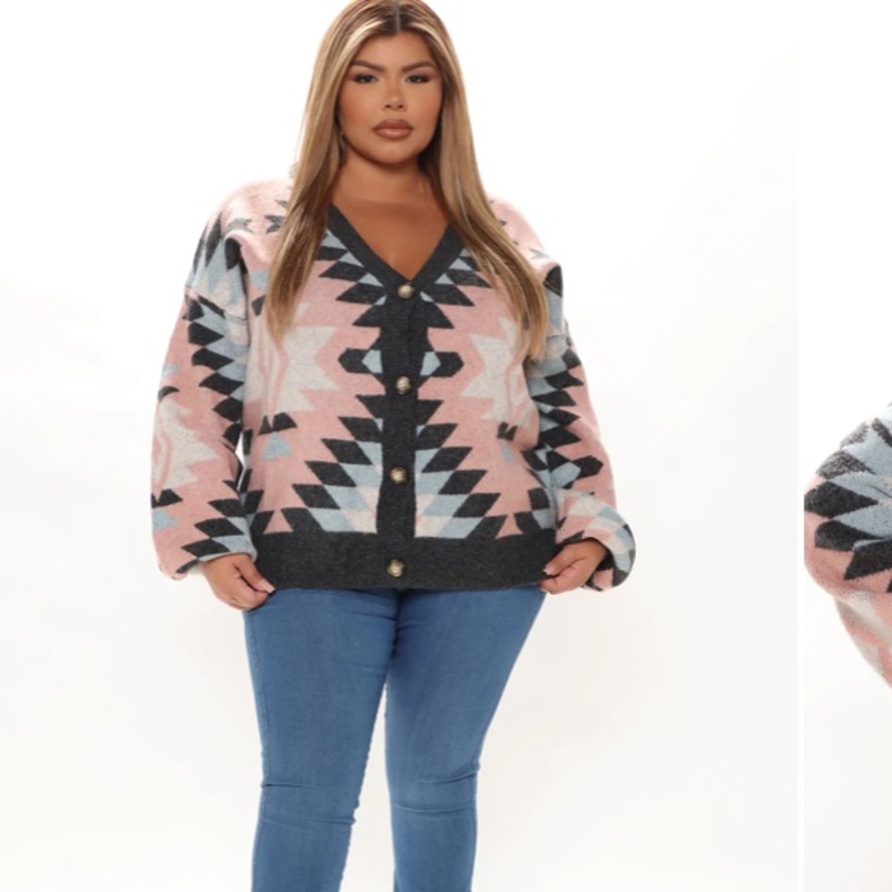 Came to chill printed cardigan 1XL fashion nova